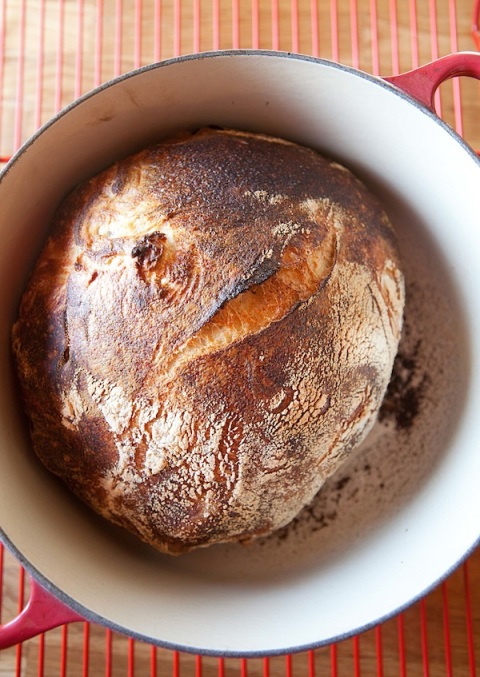 sourdough baked in pot